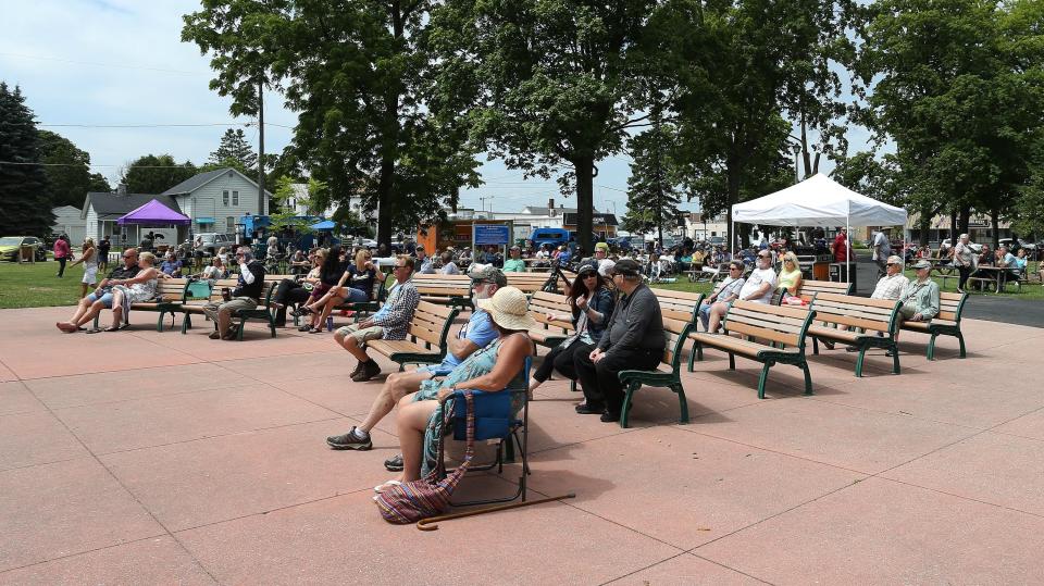 An overall during Acoustic Fest at Washington Park, Saturday, July 16, 2022, in Manitowoc, /Wis.