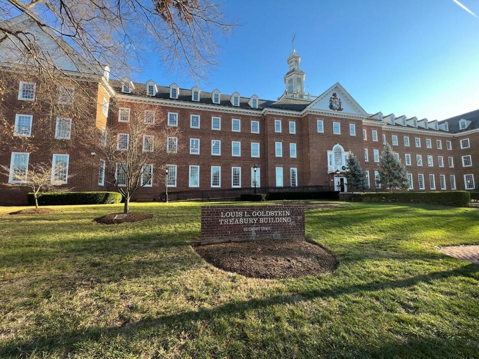 The Louis L. Goldstein Treasury Building in Annapolis, Maryland pictured on Dec. 14, 2023. The building is home to both the state treasurer and comptroller's offices.