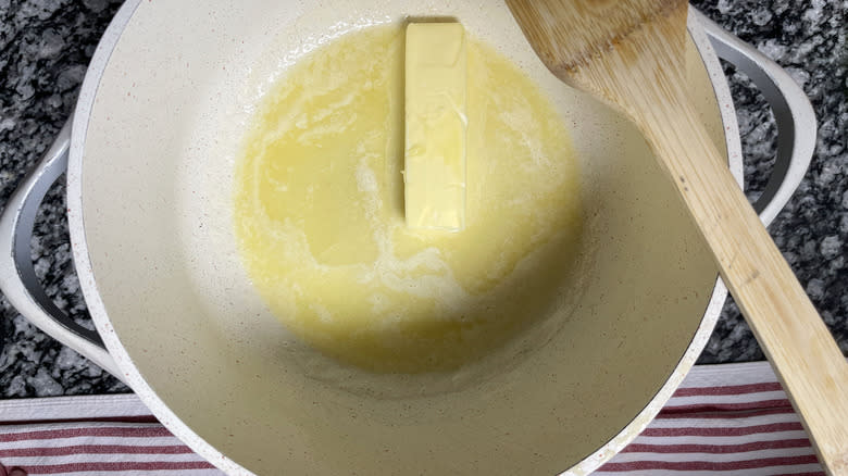 butter in white pot