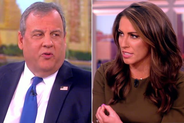 <p>ABC</p> Chris Christie and Alyssa Farah Griffin on 'The View'