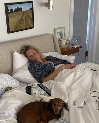 <p>Ali Wentworth Instagram</p> Ali Wentworth after testing positive for COVID-19 in 2020