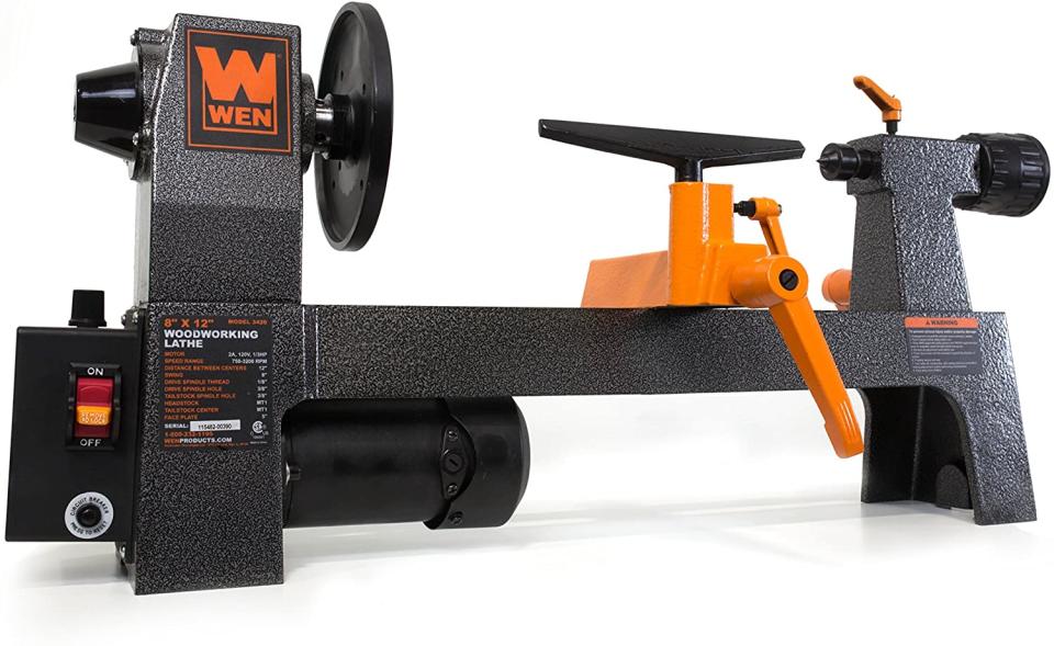 WEN 3420 8" by 12" Variable Speed Benchtop Wood Lathe