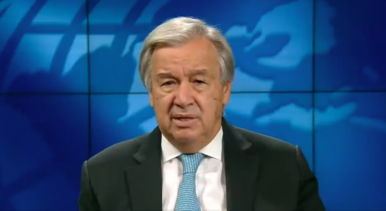 UN chief Antonio Guterres has warned that millions of people are at risk of poverty throughout the Covid-19 crisis. (United Nations / @antonioguterres)