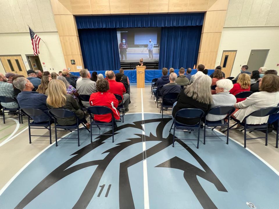 Friends, family and colleagues gathered Saturday morning for a poignant dedication ceremony at the Margaret Chase Smith Elementary School gymnasium, which was officially dedicated to the late physical education teacher Richard Wilkins.