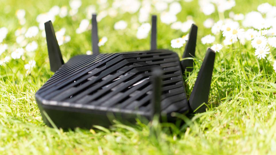 Acer Predator Connect W6 gaming router on grass