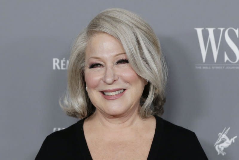 Bette Midler arrives on the red carpet at the WSJ Mag 2019 Innovator Awards at The Museum of Modern Art on November 6, 2019, in New York City. The singer turns 78 on December 1. File Photo by John Angelillo/UPI