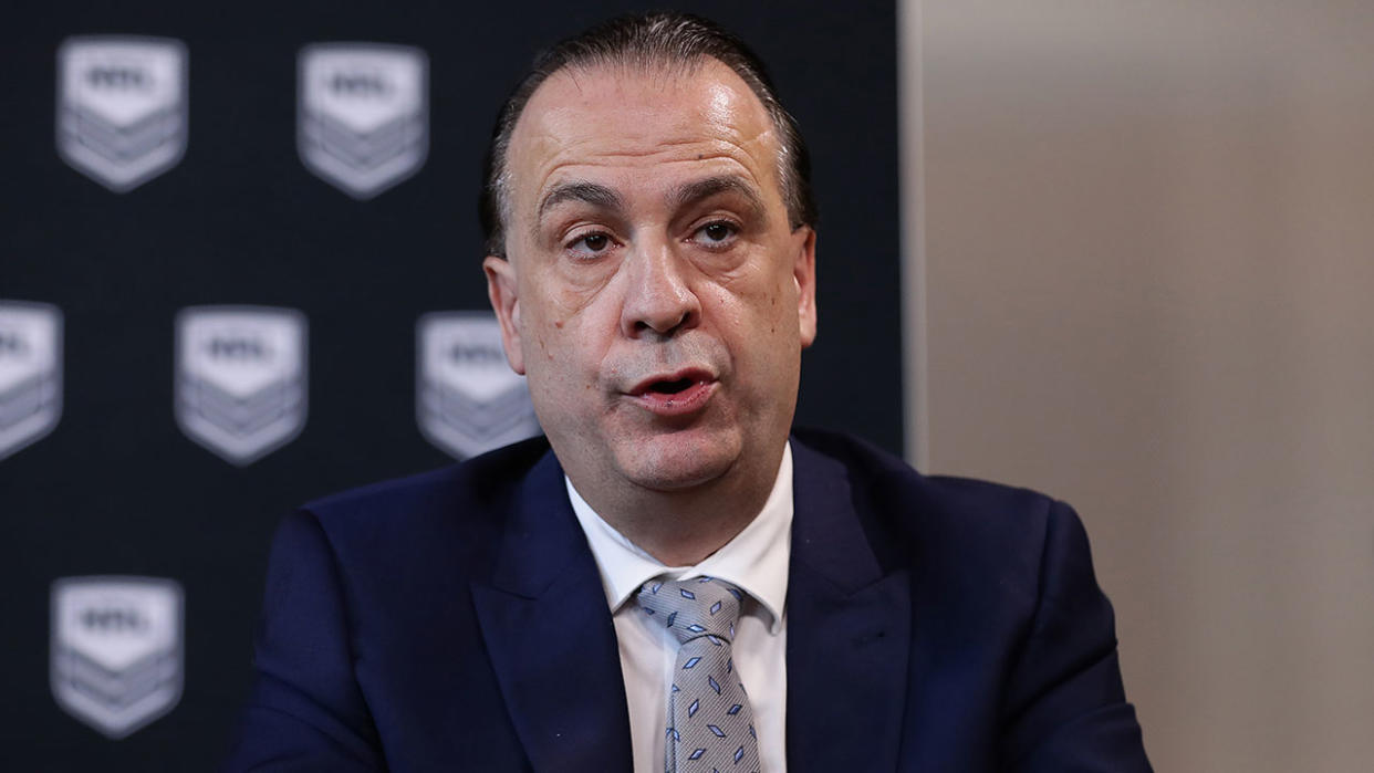 ARLC chairman Peter V'landys says the new rescue package will provide financial certainty to NRL clubs. Pic: Getty