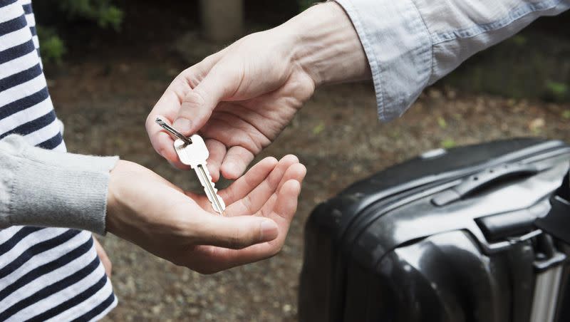 Key being handled from one person to another.