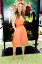 She may not be the biggest star in Hollywood, but Leslie Mann never fails to impress -- in the fashion department -- at any of her movie premieres. The 40 year old -- who voices Norman's mother in <a href="http://movies.yahoo.com/movie/paranorman/" data-ylk="slk:"ParaNorman";elm:context_link;itc:0;sec:content-canvas" class="link ">"ParaNorman"</a> -- popped a pose in a peachy keen Monique Lhuillier design when she arrived at the film's L.A. debut on Sunday. A bright smile, two-tone tresses, and nude Givenchy heels completed her flawless look. (8/5/2012)