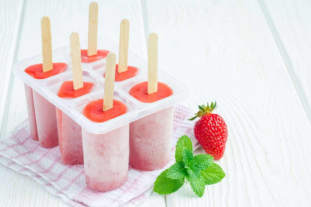 Making homemade popsicles