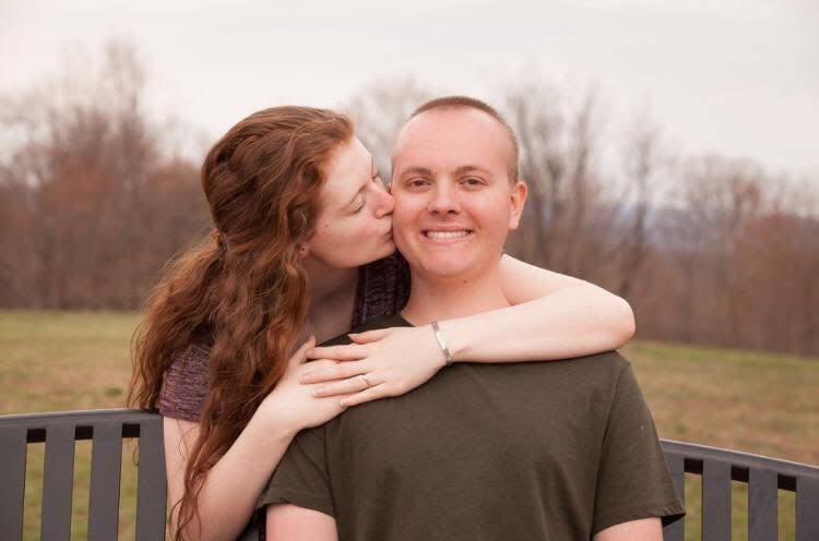 Mollie Landman and Brady Hunker, both 17, get engaged as Hunker battles life-threatening cancer. (Photo: Facebook)