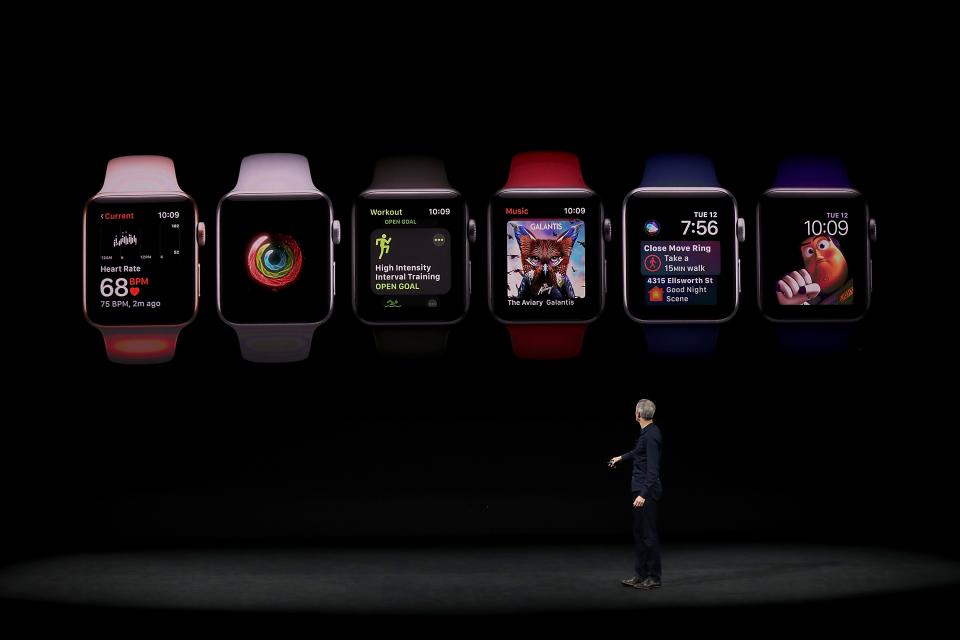 <p>Apple also debuted the Apple Watch Series 3. (Photo by Justin Sullivan/Getty Images) </p>