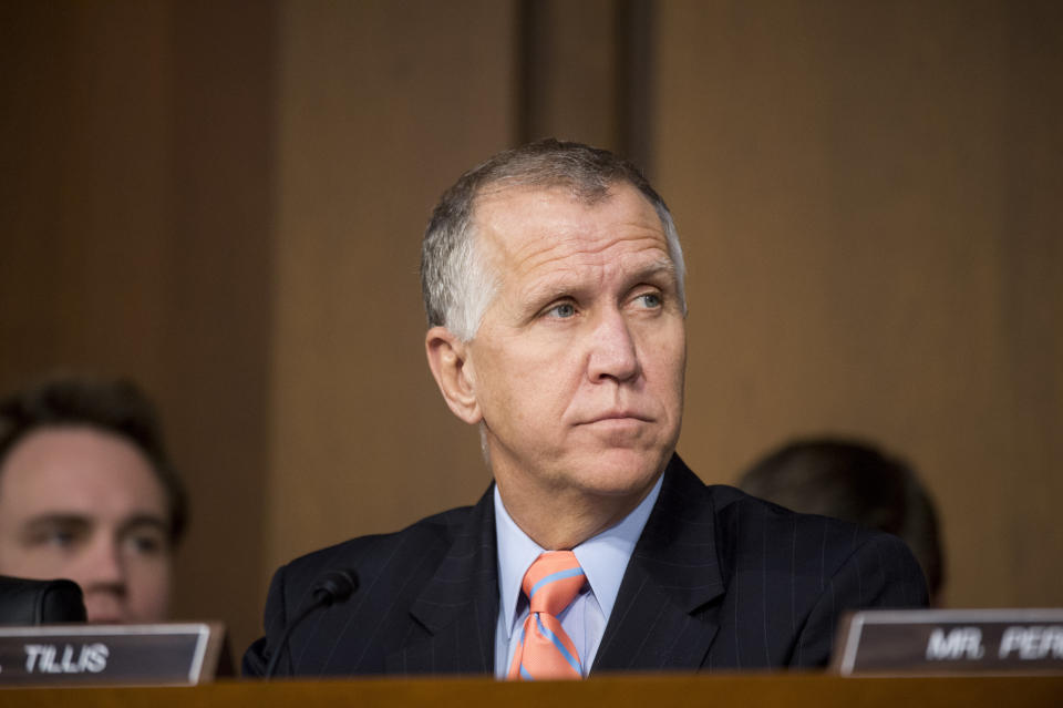 "Vaccinations are important to keeping our kids safe, keeping our schools safe," Sen. Thom Tillis (R.-N.C.) said on Feb. 3.