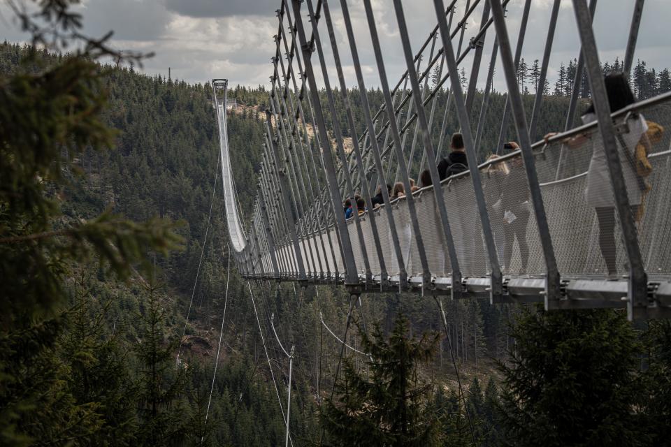 Sky Bridge 721 in the Czech Republic, the world's longest pedestrian suspension bridge