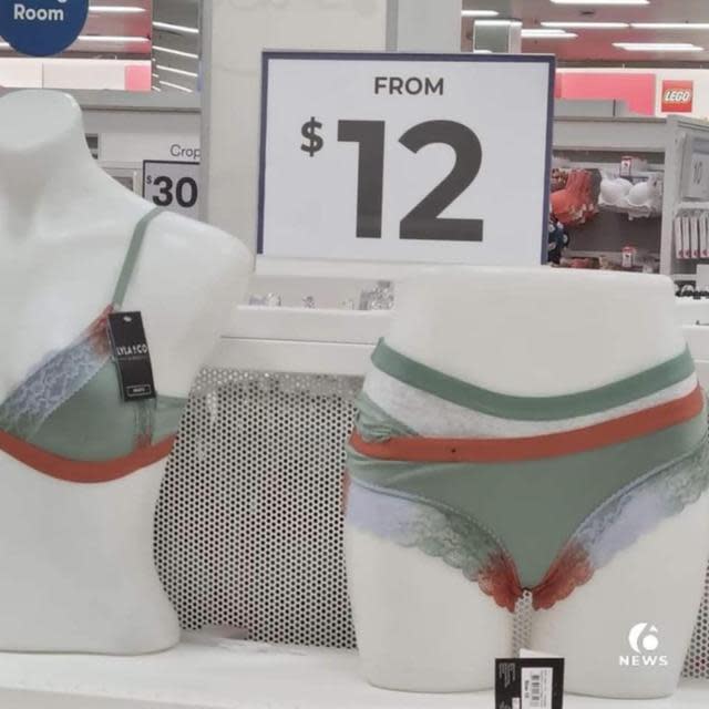 Big W lacy undies design fail red lace period blood look