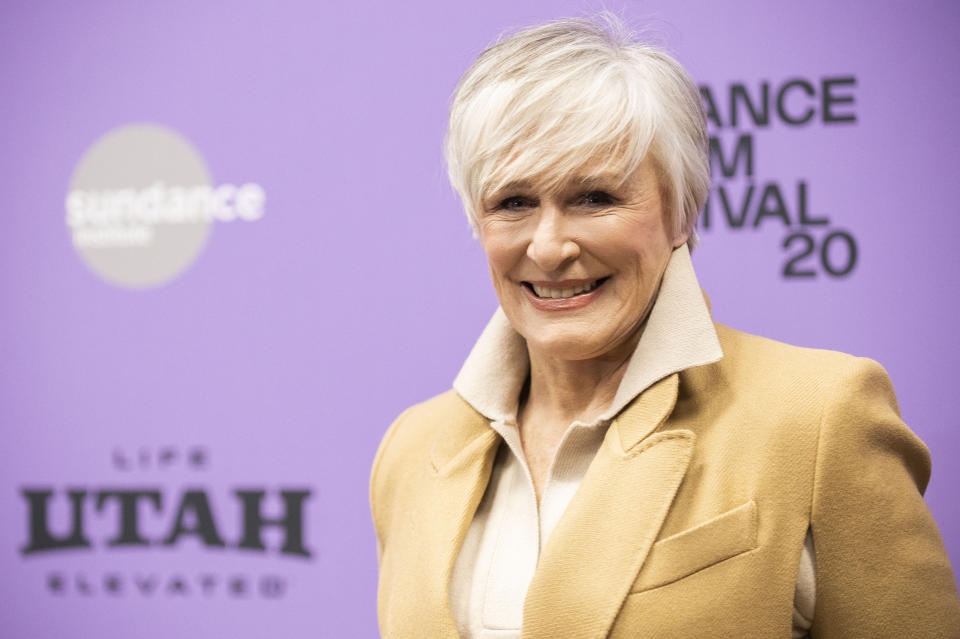 Actress Glenn Close attends the premiere of "Four Good Days" at the Eccles Theatre during the 2020 Sundance Film Festival on Saturday, Jan. 25, 2020, in Park City, Utah. (Photo by Arthur Mola/Invision/AP)