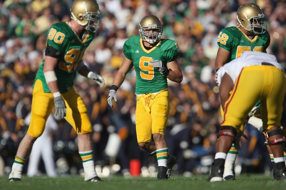 Notre Dame last wore green jerseys at home in a 2007 blowout loss vs. USC. (Getty)