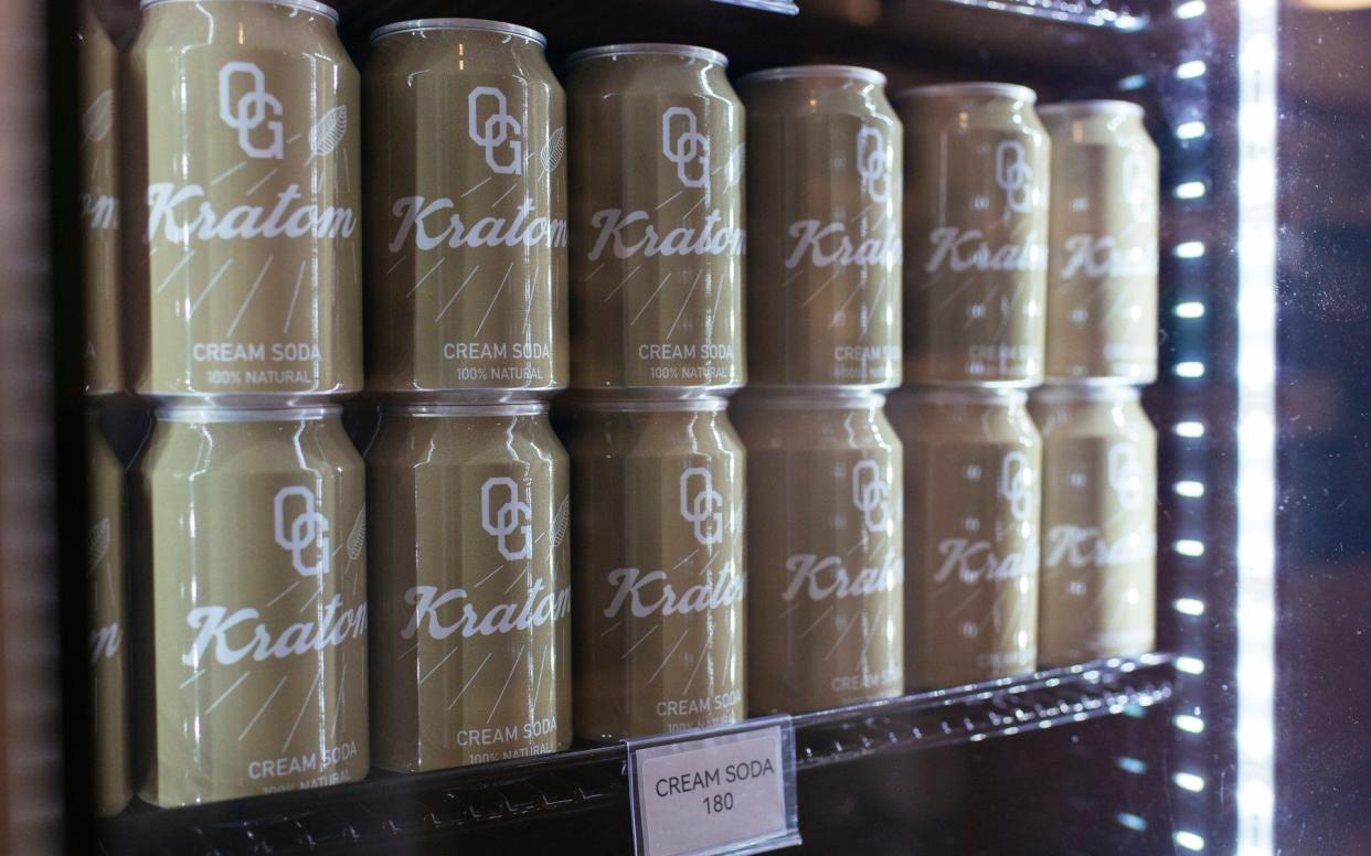 Kratom sodas sold at Coyner's bar look like trendy craft beers