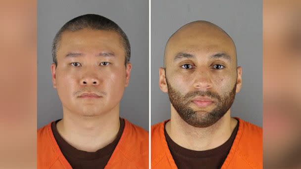 PHOTO: Former Minneapolis police officers Tuo Thoa, and J. Alexander Kueng are pictured in booking photos released by the Hennepin County Jail. (Hennepin County Jail via Getty Images)