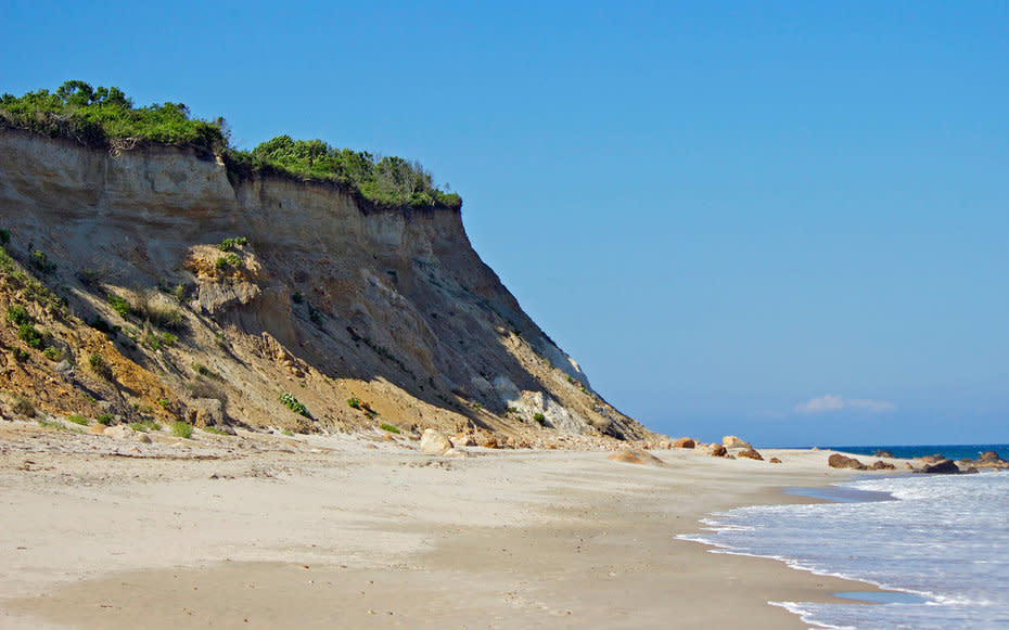 <p>Block Island, just off Rhode Island, is less sceney than Nantucket or the Vineyard—and therein lies the appeal. The 17 miles of powdery sand are all free—including parking. Skip town beach and head to the quieter <a rel="nofollow noopener" href="https://www.tripadvisor.com/Attraction_Review-g2271349-d254622-Reviews-Mansion_Beach-New_Shoreham_Block_Island_Rhode_Island.html" target="_blank" data-ylk="slk:Mansion Beach;elm:context_link;itc:0;sec:content-canvas" class="link ">Mansion Beach</a> on the northern part of the island. Then make your way to the <a rel="nofollow noopener" href="http://blockislandresorts.com/dining-2/the-oar/#_=_" target="_blank" data-ylk="slk:Oar restaurant;elm:context_link;itc:0;sec:content-canvas" class="link ">Oar restaurant</a> to watch the sunset while sipping rum punches and mudslides. As for where to stay, the island has no shortage of cute inns and B&Bs. But don't expect flatscreen TVs and 1000-thread-count sheets; the Block, as locals call it, is heavy on Victorian-style décor and old-school diversions. Croquet, anyone?</p>