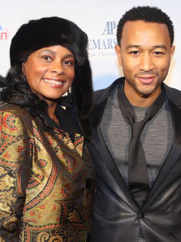 <p>Bennett Raglin/WireImage</p> John Legend and mother Phyllis Stevens in 2008