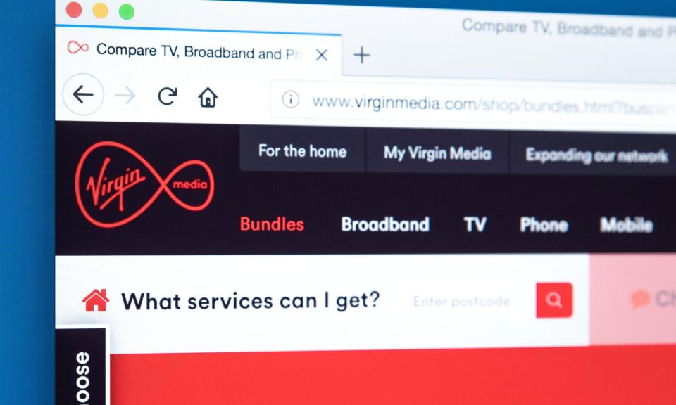 <span>Disabled customer facing a big bill from Virgin Media for its broadband, TV and landline phone services.</span><span>Photograph: Chris Dorney/Alamy</span>