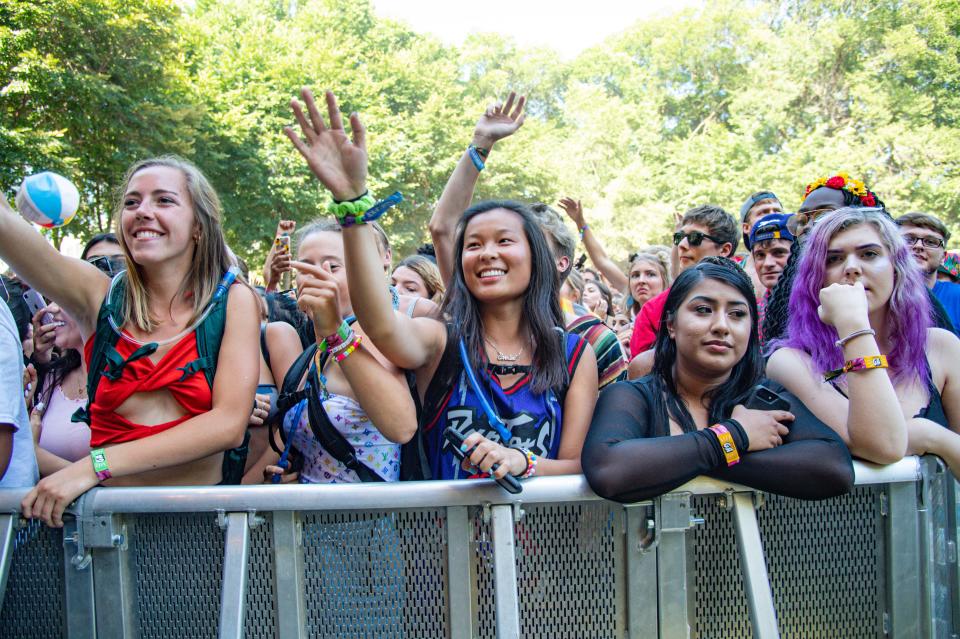 Festivalgoers attend Lollapalooza in Chicago's Grant Park on Aug. 2.