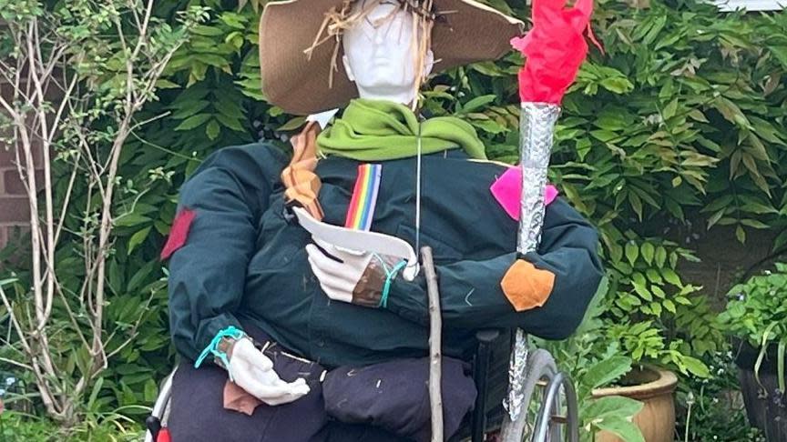 Olympics themed scarecrow