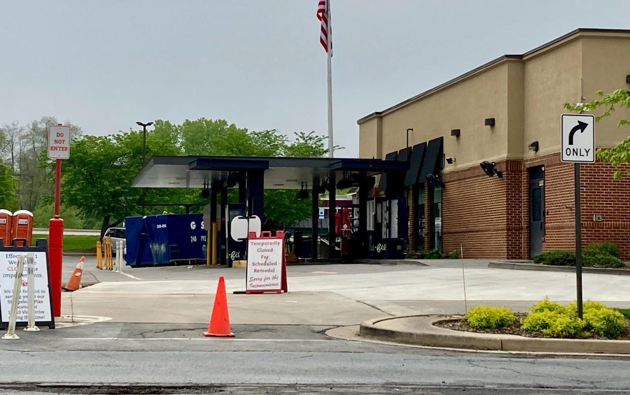 Progress on adding a second full drive-thru lane around the Chick-fil-A off Wesel Boulevard appears to be nearing completion. (Photo taken April 28, 2024.)
