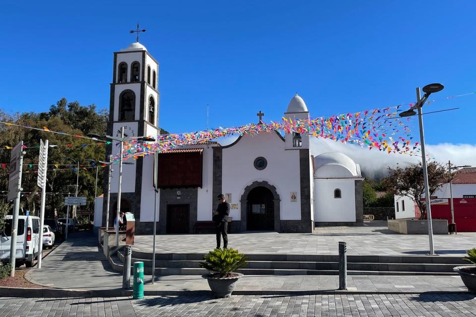 The town of Santiago del Teide has also become a focus point for the search (Holly Evans/The Independent)