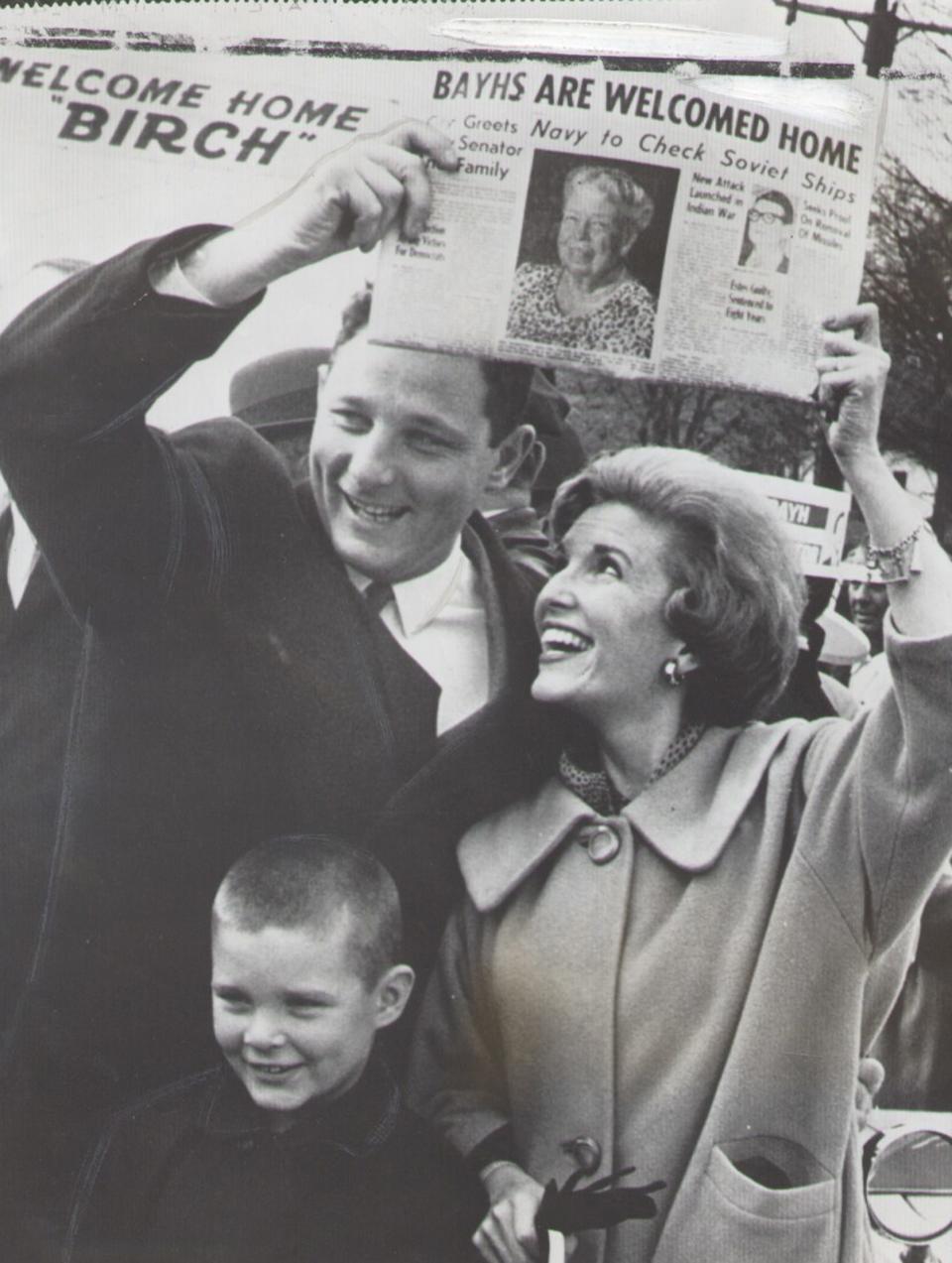 Sen. Birch Bayh Jr., shown here in 1962 with his wife Marvella and son Evan, authored the 25th Amendment, which was ratified in 1967.