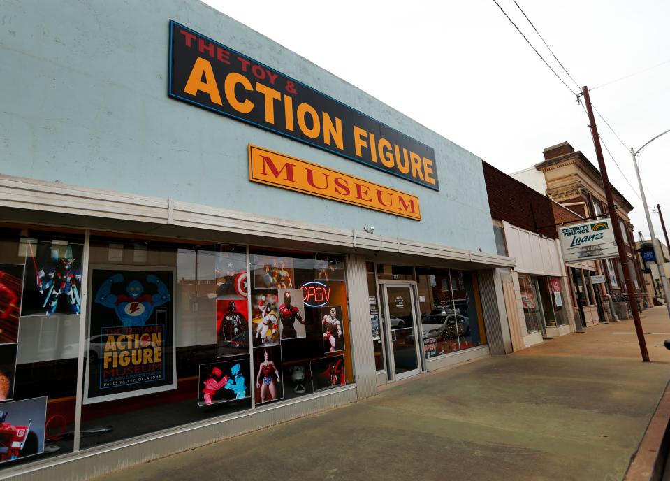 The Toy & Action Figure Museum is at 111 S Chickasaw St. in Pauls Valley