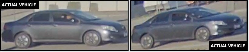 The Los Angeles County Sheriff’s Department is seeking a dark colored 2006-2012 Toyota Corolla, 4-door sedan, which has been identified as a vehicle of interest in the shooting death of  Deputy Ryan Clinkunbroomer on Saturday, Sept. 16, 2023 in Palmdale.