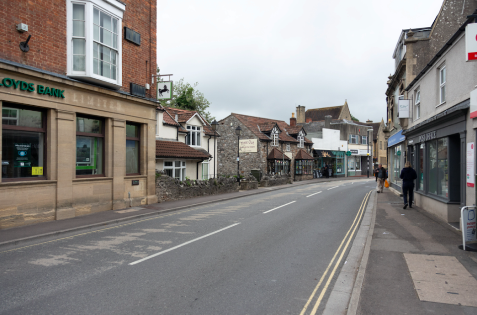Many businesses have closed in Cheddar due to the gathering of caravans. (SWNS)