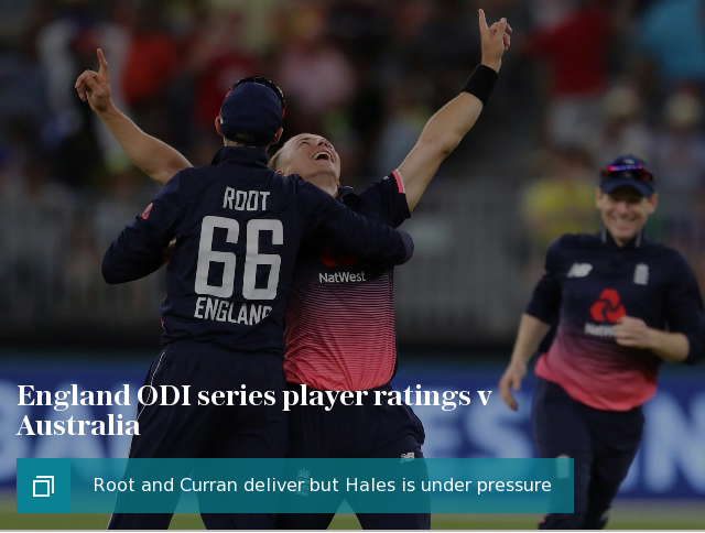 England ODI series player ratings