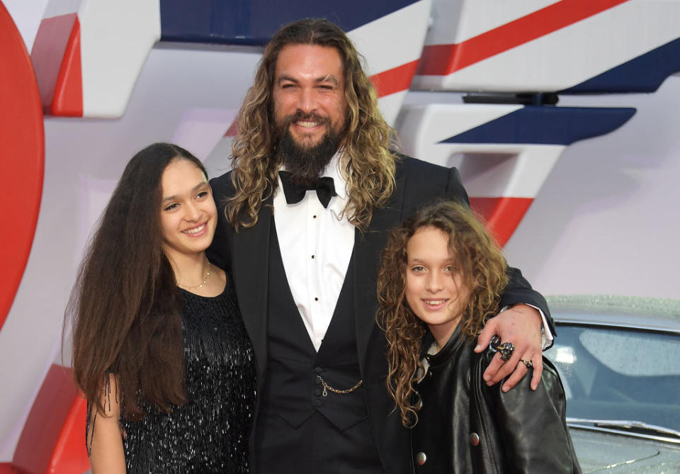 Jason Momoa with his children