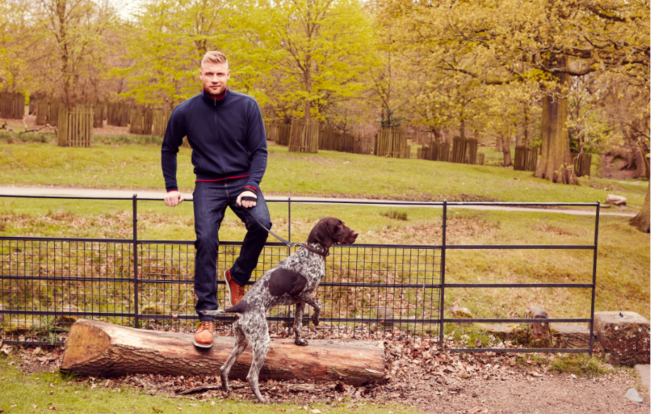 They're the dogs pyjamas: Freddie Flintoff in Jacamo