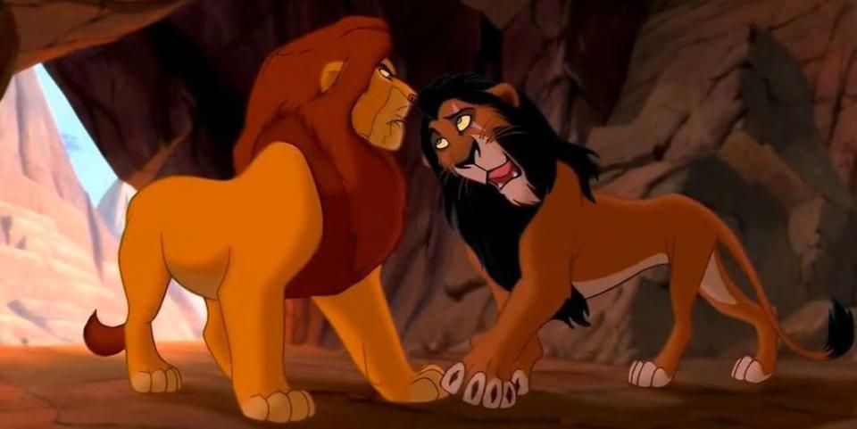 1) Mufasa and Scar are brothers