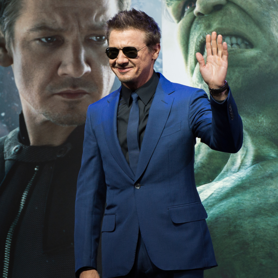 Jeremy Renner attend the European premiere of Avengers: Age of Ultron in London 2015