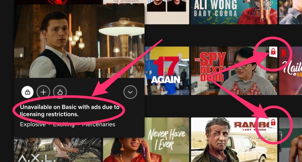 netflix locked titles