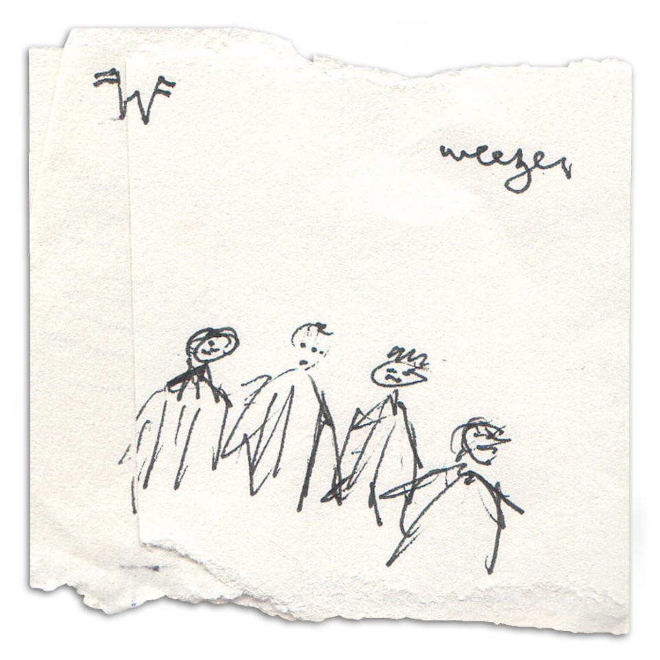 In Dreams: An early album-cover sketch, complete with band logo. Credit: Rivers Cuomo/Karl Koch Weezer Archive - Credit: Rivers Cuomo/Karl Koch Weezer Archive