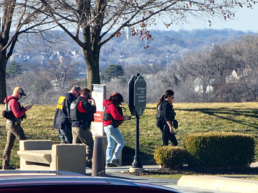 ATF agents investigate the shooting after the Kansas City Chiefs rally. (KSN News/Kevin Rider photo)