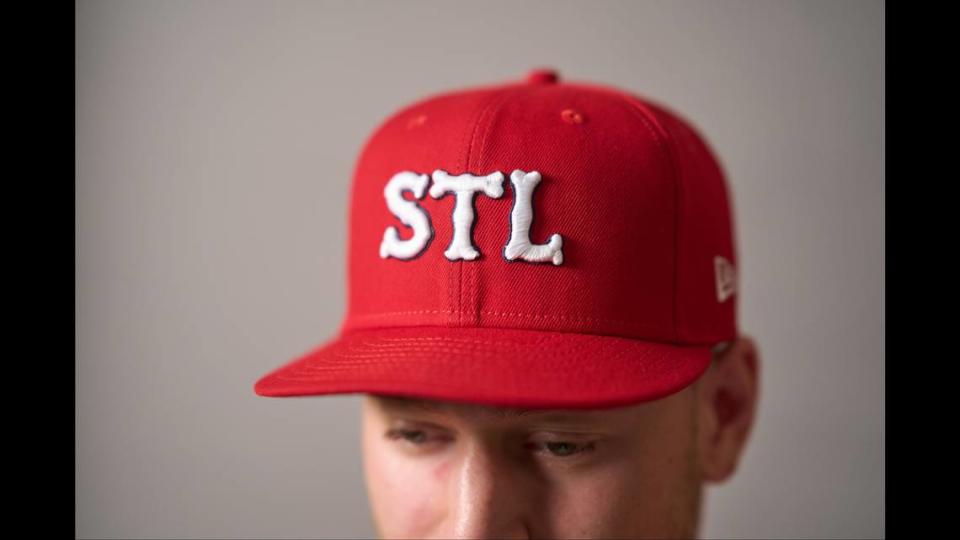 This is the new cap. The St. Louis Cardinals, with help from Grammy Award-winning hip-hop artist and St. Louis native, Nelly, unveiled the team’s highly anticipated Nike MLB City Connect Series uniform and merchandise line on May 20, 2024. The new uniforms, which feature red jerseys paired with white pants, includes a modern take on the iconic “Birds on the Bat” with chain-stitched lettering showcasing a familiar nickname for St. Louis (“The Lou”) that gained mainstream popularity through use by Nelly in his debut single and album, Country Grammar. The Cardinals’ City Connect jerseys mark the first time in franchise history that a red jersey will be produced for regular season play.