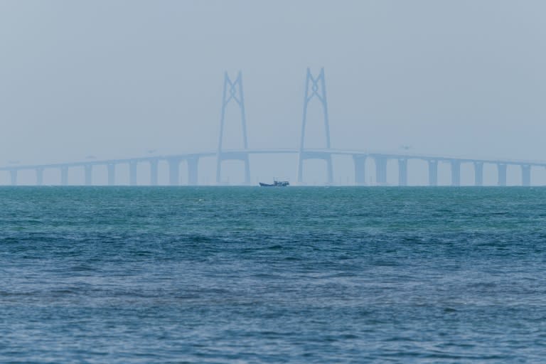 The multi-billion-dollar bridge will open to traffic on Wednesday, a day after the ceremony