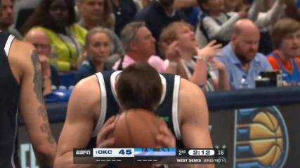 Luka Doncic finishes through contact
