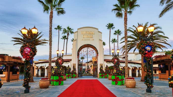 Studio entrance with a red carpet