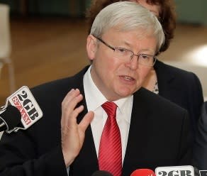 Popular in the West: Kevin Rudd. Picture: AP