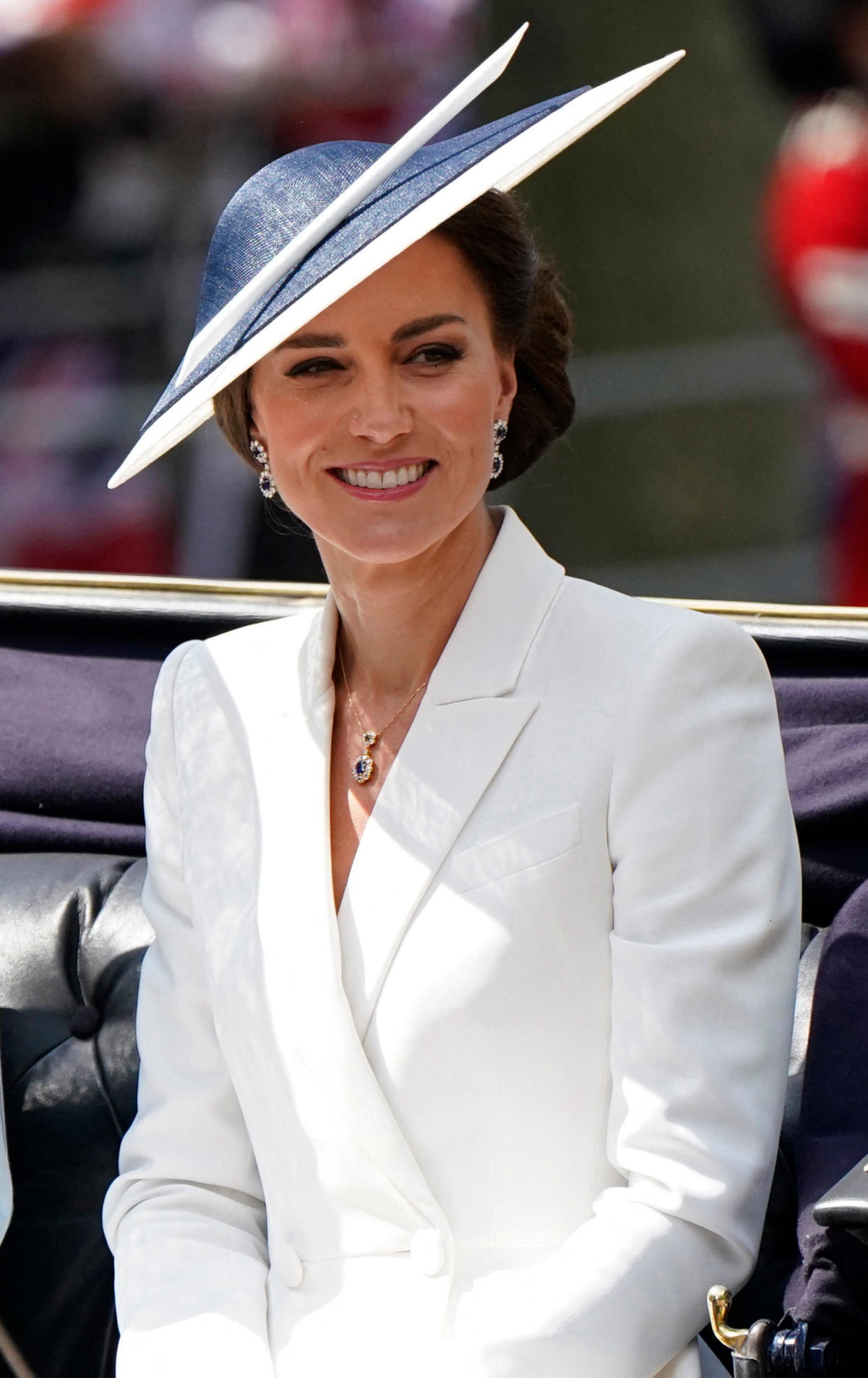 Kate Middleton's outfit at the Queen's Platinum Jubilee celebration was nothing short of chic and fabulous. (Andrew Matthews / Pool via Getty Images)