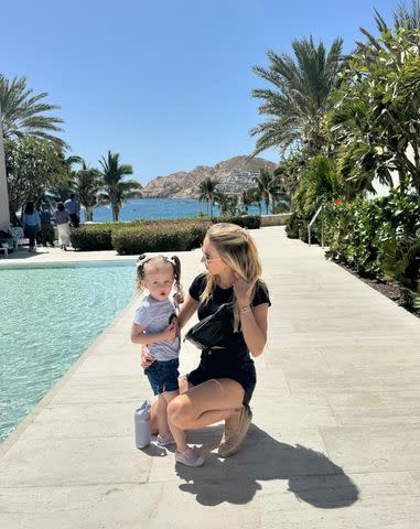 <p>Brittany Mahomes/Instagram</p> Brittany pictured with daughter Sterling on the Mahomes' family vacation