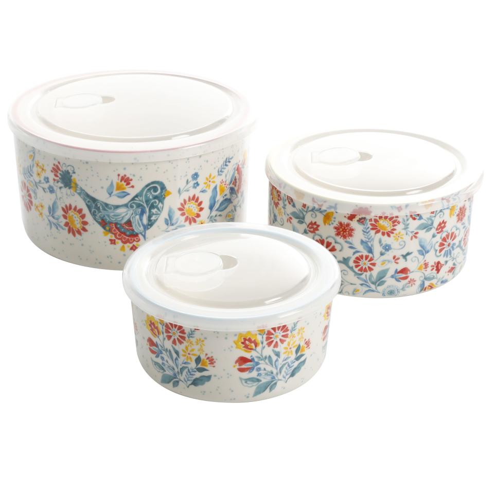 The Pioneer Woman Ceramic Nesting Container Bowls